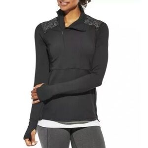 Calia Black 1/4 Zip Athletic Pullover Size Medium